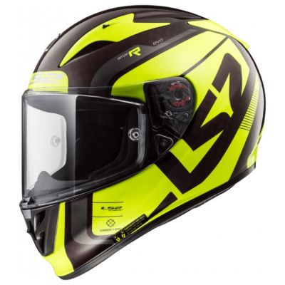 LS2 FF323 ARROW CARBON EVO STING WINEBERRY helma H-V-žlutá vel.XXL